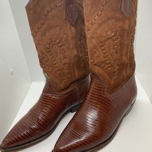 Vintage Seychelles Western Brown Leather Cowboy Boots - Size 8.5